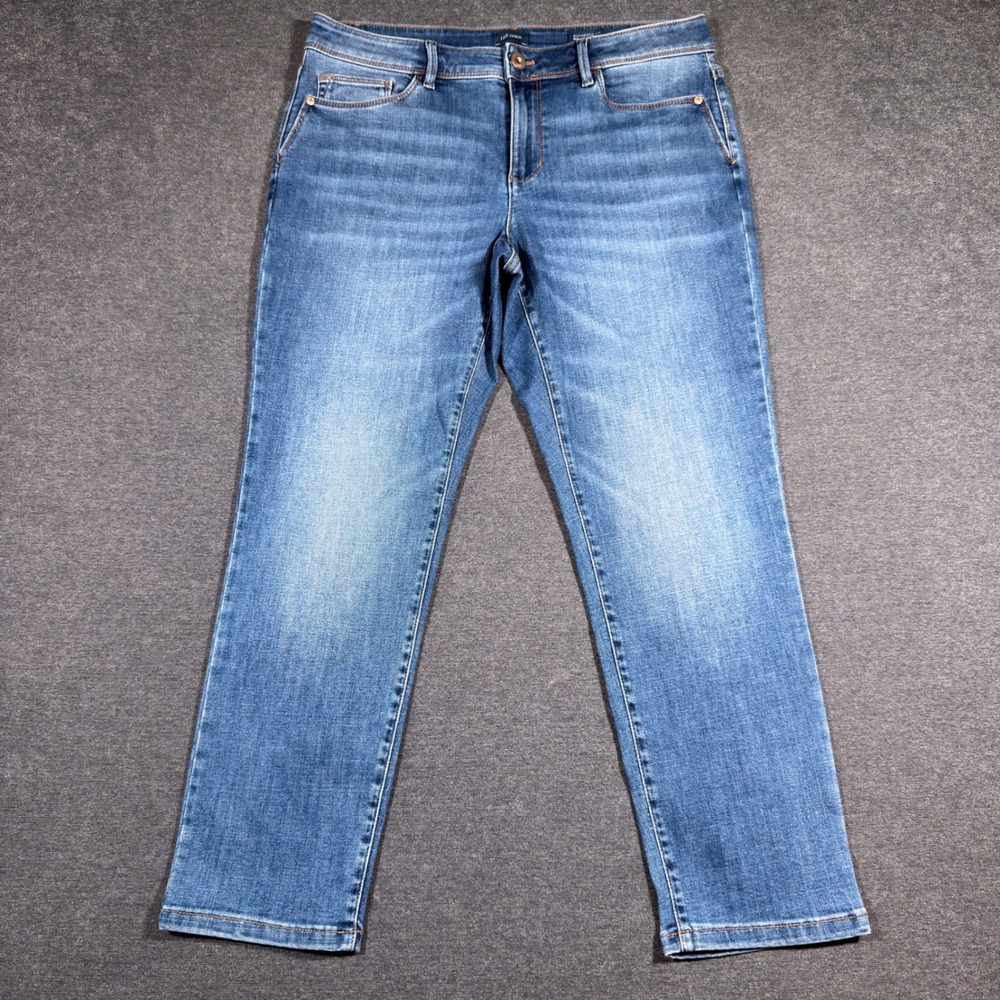 J.Jill Slim Ankle Jeans Womens 10P Blue Authentic Fit Denim Stretch Boho Momcore
